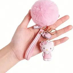 bharatbazaar 1Pcs Key Chain for Girls, Cute Keychain, Aesthetic Keychain, Cute Cartoon Keychains for Girls Boys, Key Ring Purse Backpack,Key Chain Wristlet Car Charms-picture-51