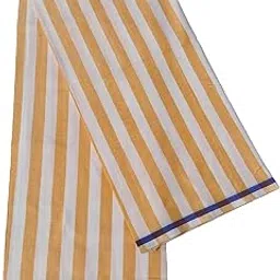 sleek silk Men's Yellow Lining Checked Dull Lungi Mundu Dhoti (Size-2.10 Meter's)-picture-48