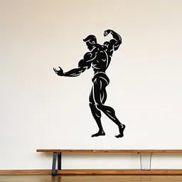 SnappySticker Biceps Bodybuilding Sport Vinyl Wall Art Decal Stickers Kitchen Décor, Size: 33 X 48-picture-28