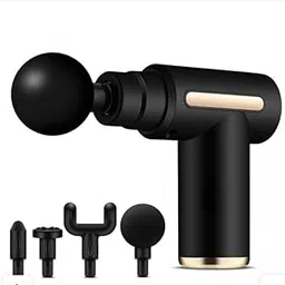 MADE 2 SHINE Gun Massager With Digital Display,4 Heads,6 Speed,Rechargeable,Handheld,Percussion Muscle For Full Body Pain Relief,Muscle Relaxation Of Neck,Shoulder,Back,Foot For Unisex (Black)-picture-26