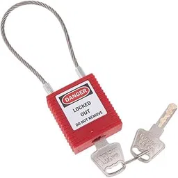 Losa Safety Lockout Padlock Keyed Different 3.2mm Shackle Red-picture-23