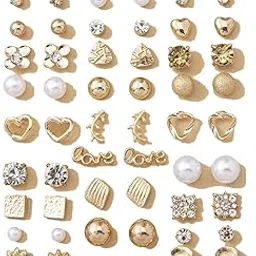 shining diva fashion 30 Pairs Earrings Combo Set Latest Stylish Crystal Pearl Earrings for Women and Girls (14852er)-picture-57