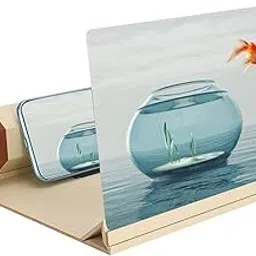 3D Screen Amplifier, 12 Inch Wooden Foldable 3D Mobile Phone Screen Amplifier High Definition Video Magnifier 3D Screen Magnifier Portable Home Cinema (White)-picture-33