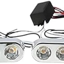 True Vision 12V Car Motorcycle LED Tail Brake Driving Strobe Flashlight Lamp Red Blue Yellow - Red & Blue VRMSNW22 image 1