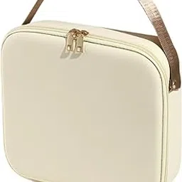 Travel Makeup Bag with LED Mirror 3 Brightness Modes Adjustable Large Capacity Waterproof Cosmetic Pouch for Travel, Lightweight Design, Multi-Functional Pockets, Simple DesignTravel Makeup Storage-image-33