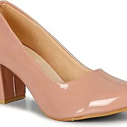 commander shoes Casual Block Heel Bellies for Girls and Women(Peach 6UK 527)-picture-27