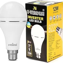 A-VINDRA 12W Emergency LED Bulb | Rechargeable Light | Power Cut Solution | Inverter Bulb | 3H Backup | B22 | Cool White,Pack of 1-picture-11