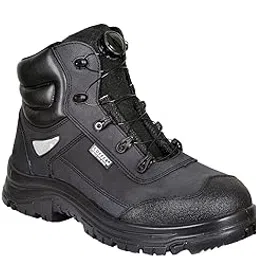 Men's Steel Toe Genuine Leather Safety Shoes for Industrial & Construction Work (Black, S1, 1379)-image-43