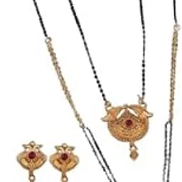 VORA ENTERPRISEA Mangalsutra Free Size 50gm | Traditional Black Beads Gold Chain | Lightweight & Durable | Perfect for Special Occasions-picture-51