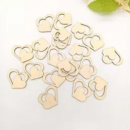 10pcs Double Heart Pine MDF Cutouts, 2.7mm Thick Wooden Craft Shapes for DIY Projects, Scrapbooking, Card Making & Universal Holiday Ornaments, Home Accents for Various Room-3IN-picture-17