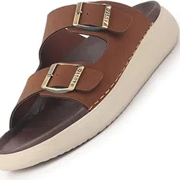 fausto Men Open Toe Buckle Strap Stitched Waterproof Sandals|Soft Cushioned Insole|Summer Slip-On Slipper|Perfect For Monsoon Rainy Season-picture-12
