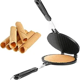 Dyna-Living Waffle Cone Maker Ice Cream Cone Iron Machine Egg Roll Mold for House Commercial Homemade DIY Ice Cream Cone Baking Pan (Diameter 6.7 Inches)-picture-39