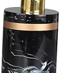 MYADDICTION Refillable 500ml Resin Soap Dispenser Empty Bottle Manual for Tabletop Black-image-1