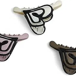 AccessHer Multicolor Butterfly Clutchers for Hair | Korean Clutchers/Claw for Women Stylish | Lightweight Hair Accessories for Women & Girls (Set of 3) (Design 5)-picture-21