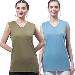 mack jonney Regular Fit Cotton Solid Gym Vest for Women (Pack of 2)-V_SL_OLV_BLU_002-P-picture-36