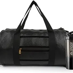 True Indians Duffel Gym Bag for Men & Women Gym Protein Shaker Bottle 20L Bag 700ML Shaker Travel Bag Shaker Sipper Bottle Yoga Bag 100% Leak Proof Pack of -2 (Black)-image-29