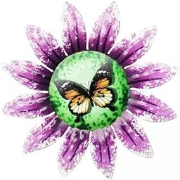 bnf® 2xMetal Flower Wall Sculpture 3D Colored Balcony Garden Bedroom Purple|Home & Garden | Home Dcor| Figurines-picture-42