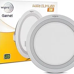 Wipro D710330 Garnet 3-Watt Wave Slim Panel Light (Warm White, Yellow, Round)-picture-25