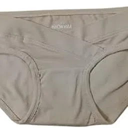 MeraOne Low Waist Panties for Pregnant Women | Cotton Low Waist Maternity Briefs for Women, Pregnancy Underwear, No Elastic | Pack of 2 (Dark Skin)-image-1