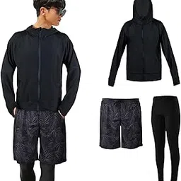 molamola Men's Rash Guard, Swimsuit, Long Sleeve, Hoodie, Cooling Feeling, Leggings, Surf Pants, Fitness, Swimming, Amphibious, Large Size-picture-37