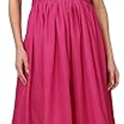 purvaja Women’s Halter Neck Fit & Flared Cotton Blend Dress (Floe-040-042)-picture-37