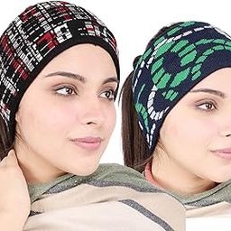 bharatasya Pack of 2, Unisex Warm Woolen Headband Earmuffs Ear Cap Ear Cover Winter Accessories Multicolour-picture-6