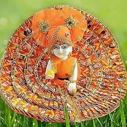 Partish Laddu Gopal Frill Dress with Pagdi (Size 5) l Ladoo Gopal Dress l Kanha Ji | Thakur Ji Poshak (Orange)-picture-12