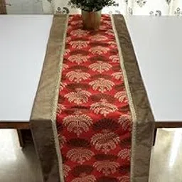 Jacquard Silk 12x70 inch Table Runner 1 pc image 1