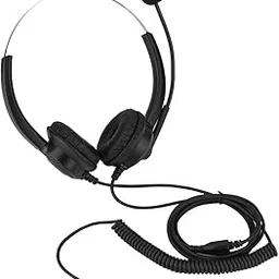 Over-Ear Headphones with Noise Cancelling Mic, 3.5mm Stereo Wired Telephone Headset with Microphone,360Ã‚° Rotary Earmuffs for Skype,Call Center,Office,Video Conference,Laptop,PC(Crystal Plug)-picture-17