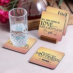 Crazy Sutra Premium HD Printed Standard Size Coasters for Tea Coffee Cups, Mugs, Beer Mugs, Cans Bar Glass, Home, Kitchen, Office, Desk Set of 4 Coasters (Cos-YouCan'tBuy2)-picture-32