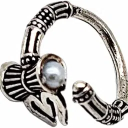 yash jewels emporium Jewellery Oxidised Silver Plated Adjustable Trishul Ring for Women and Girls-picture-11