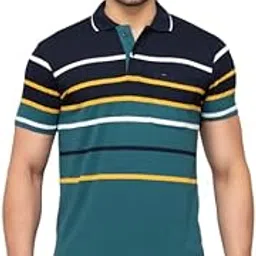 proriders Half Sleeve 100% Pure Cotton Fabric Collared Regular Fit Men's Polo Striper Tshirt with Pocket for Casual wear-picture-21