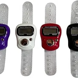 Mini Hand Tally Counter Finger Ring Digital Electronic Head Count Pack of 4 Multicolor-picture-19