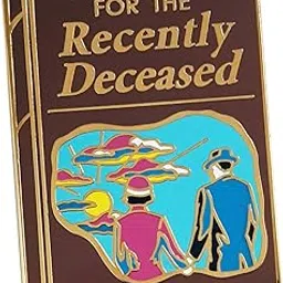 pinsanity Handbook for the Recently Deceased' Enamel Lapel Pin image 1