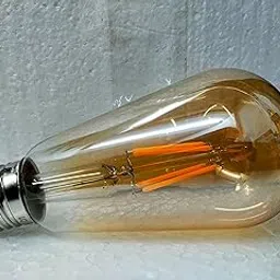 LIGHTZILLIA ST64 Edison Tungsten Filament Antique Glass Yellow Bulbs E27 for Vintage Ceiling Hanging Pendant Lamps Retro Industrial Chandelier (Warm White) (set of 4)-picture-24