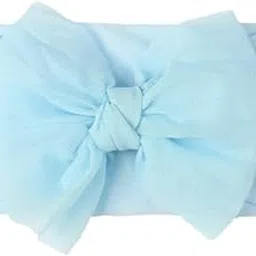 SYGA Baby Headbands Nylon Soft Bow Strechable Hairbands Newborn Infant Toddlers Kids 0-3 Years (Blue)-picture-18