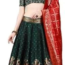 swami studio fancy lehenga choli with women (GREEN)-picture-51