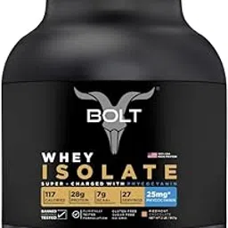 BOLT Nutrition Whey Isolate Protein Powder | With Superfood PHYCOCYANIN | USA Formulation & Origin | For Muscle Strength & Bone Health | 2LB/907gm (27 Servings) | Piedmont Chocolate-picture-36