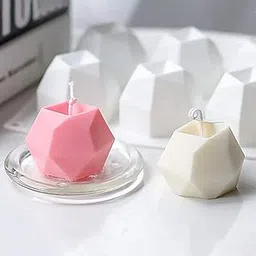 First Try DIY Candle Making Mold - 3D Silicone Mold for Soy Wax Candle & Handmade Soap - Diamond Cube Shape (8 Cavity)-picture-15