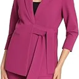 fablestreet Women's Waistcoat and Straight Fit Trousers Co-ords Set- Purple-picture-32