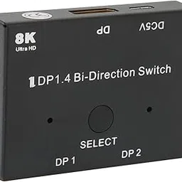 DisplayPort Switch, 2x1/1x2 DisplayPort Bidirectional Converter, Support 8K 30Hz 5K 60Hz 4K 120Hz/60Hz, Plug and Play, for Monitor Laptop-picture-33