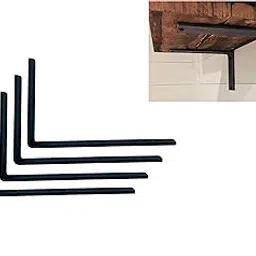 L3 Modz Bracket for Shelves, Wall Rack for Home Decor, Metal L Angle Bracket for Mounting 15 x 10CM (Pack of 4)-image-62