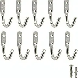 inme Stainless Steel J Hooks Unbreakable with Chrome Plated Finish for Bathroom/Door Wall Hook, Clothes and Keys Hanging, Kitchen Utensil Hanger/Holder (Single J Hook, Pack of 10)-picture-29