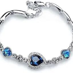 shining diva fashion Romantic Gift of True Love Titanic Heart Austrian Crystal Bracelet for Women and Girls-picture-42