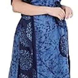 onekbhalo Women's Cotton Floral Floor Length Kaftan Nighty (R_Blue_3XL)-picture-21