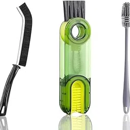 KATHORWARES 3-in-1 Bottle Cleaning Brush Combo | Silicone Long Handle Brush + Cap & Lid Cleaner + Edge/Corner Cleaner | Deep Clean for Bottles, Thermos, Glass, Flasks, Kitchen Sink | (3 Combo)-image-11