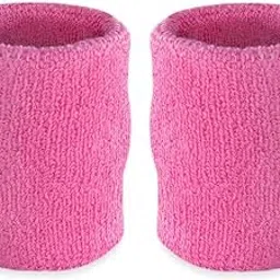 2 Pieces Wrist Sweatbands Sports Wristbands for Football Basketball, Running Athletic Sports (Pink)-picture-27