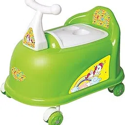 Scotty Shape Potty Training seat with Easy Grip Handles, Wheels, Non toxic Material Comfortable seat for 2+ years Kids (Green)-picture-69