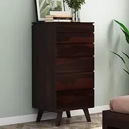 NAVYA FURNITURE Sheesham Wood Wooden Dresser Chest of Drawers - 6 Drawer Storage for Elegant Living & Dressing Room Storage (Santiago,Walnut Finish)-picture-16