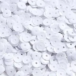 Naler 2800 Pieces 6MM White Loose Cup Sequins, Iridescent Spangles for Sewing Embroidery, Crafts,Wedding, Christmas, Easter Decorations-picture-25